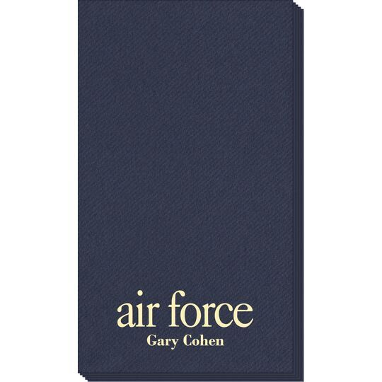 Big Word Air Force Linen Like Guest Towels